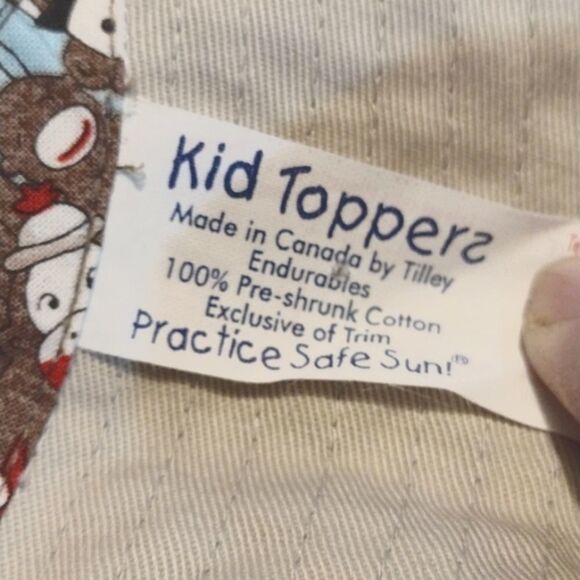 NWOT Kids Toppers by Tilley Endurable Reversible Bucket Hat 0 - 6 months 0311 - Picture 8 of 9